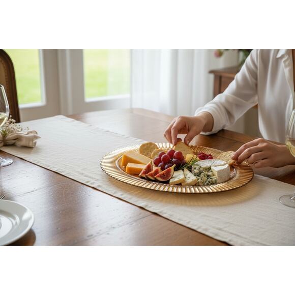 Vintage Pink Depression Glass Oval Platter-Ribbed Rim Serving Tray-Art Deco-30s - Picture 2 of 4